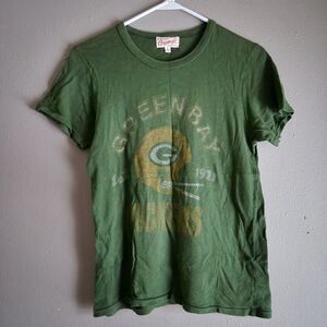 Vintage 90s Green Bay Packers Womens Baby Tee Junk Food Originals USA Made Y2K M